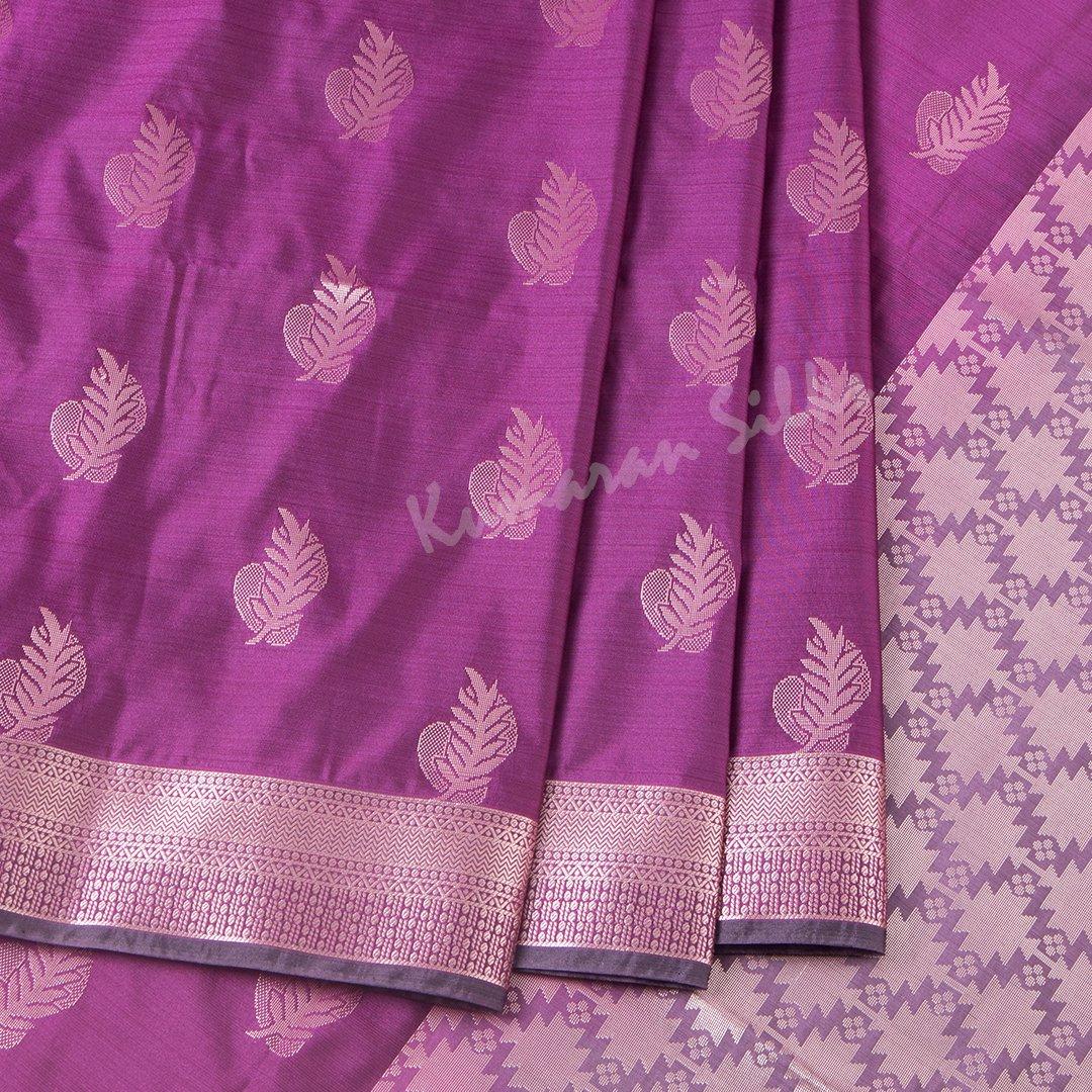 Semi Soft Silk Purple Zari Worked Saree 02 - Kumaran Silks