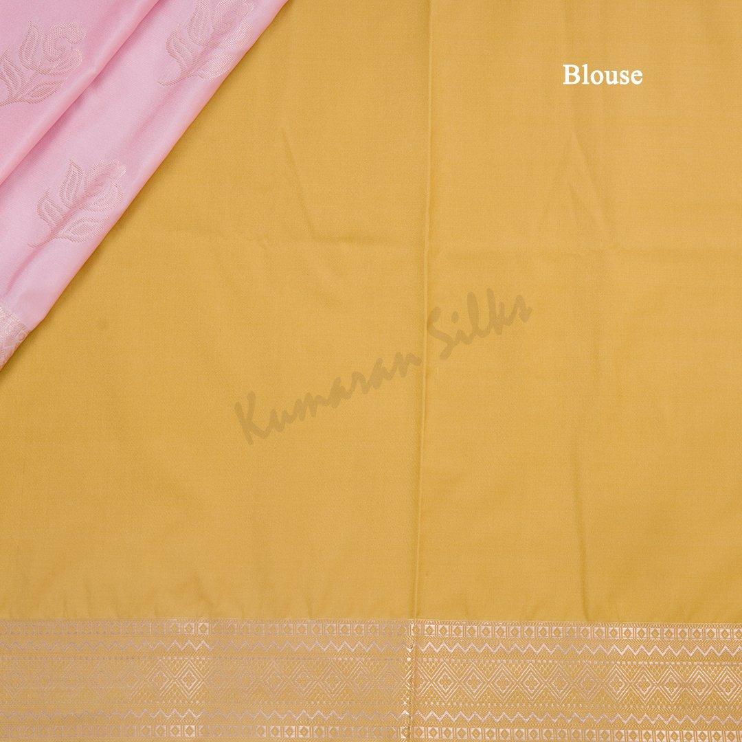 Semi Soft Silk Light Pink Zari Worked Saree - Kumaran Silks