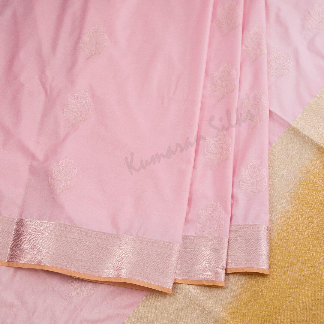 Semi Soft Silk Light Pink Zari Worked Saree - Kumaran Silks