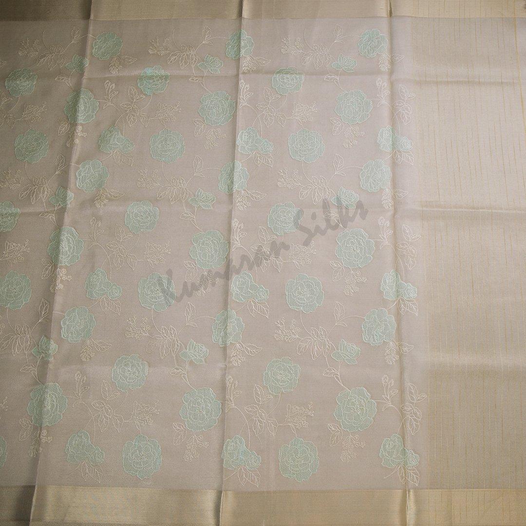 Kota Saree With Floral Thread Embroidered Work - Kumaran Silks