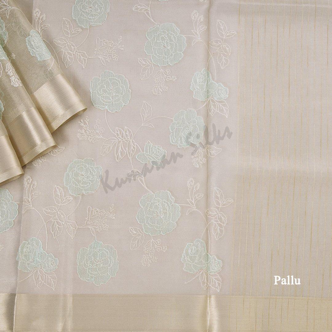 Kota Saree With Floral Thread Embroidered Work - Kumaran Silks