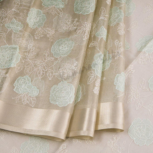 Kota Saree With Floral Thread Embroidered Work - Kumaran Silks