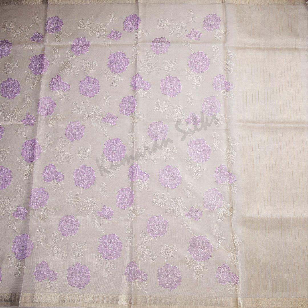 Kota Saree With Floral Thread Embroidered Work 02 - Kumaran Silks