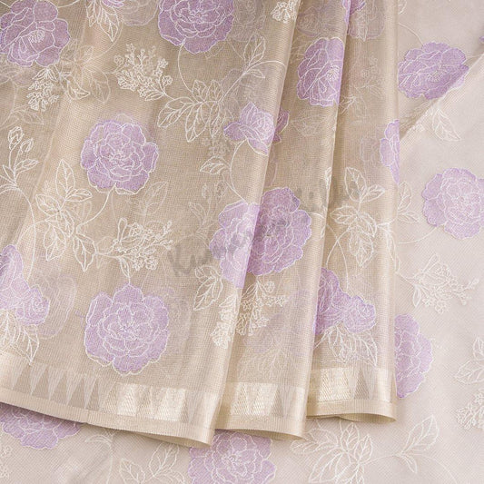 Kota Saree With Floral Thread Embroidered Work 02 - Kumaran Silks