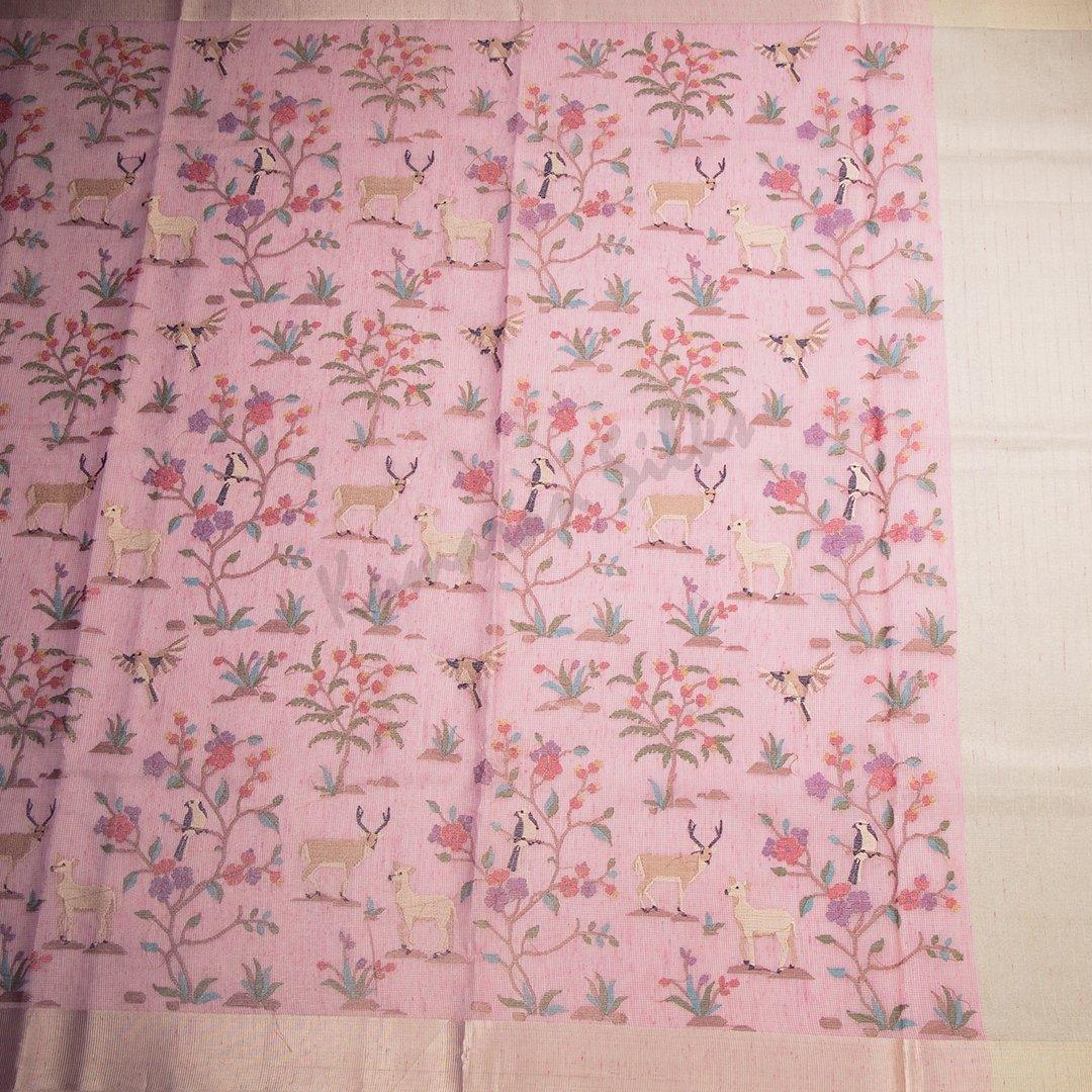 Kota Saree With Animal Motif And Thread Embroidered Work - Kumaran Silks