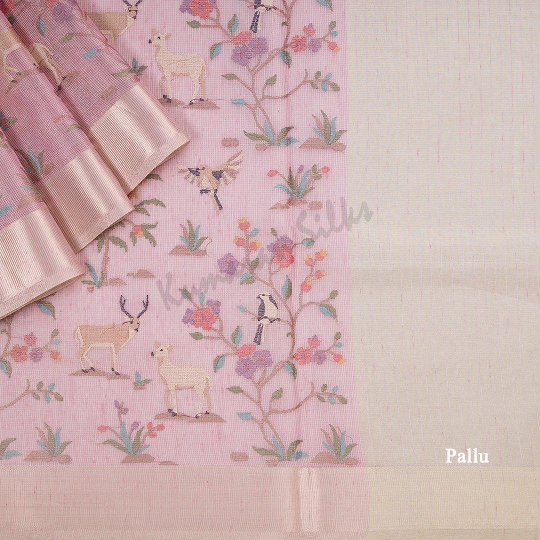 Kota Saree With Animal Motif And Thread Embroidered Work - Kumaran Silks