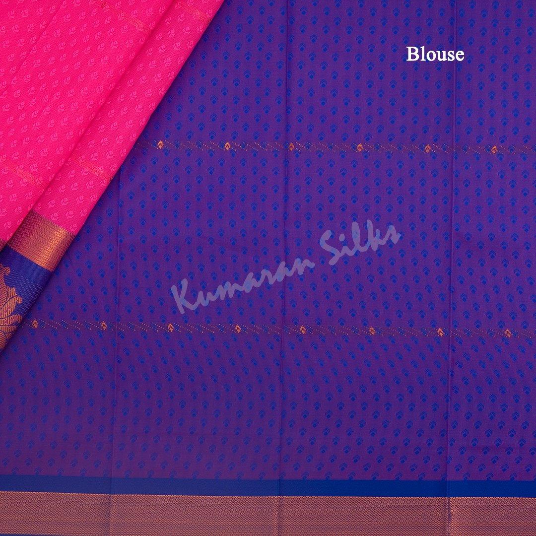 Art Silk Magenta Pink Thread Embossed Saree - Kumaran Silks