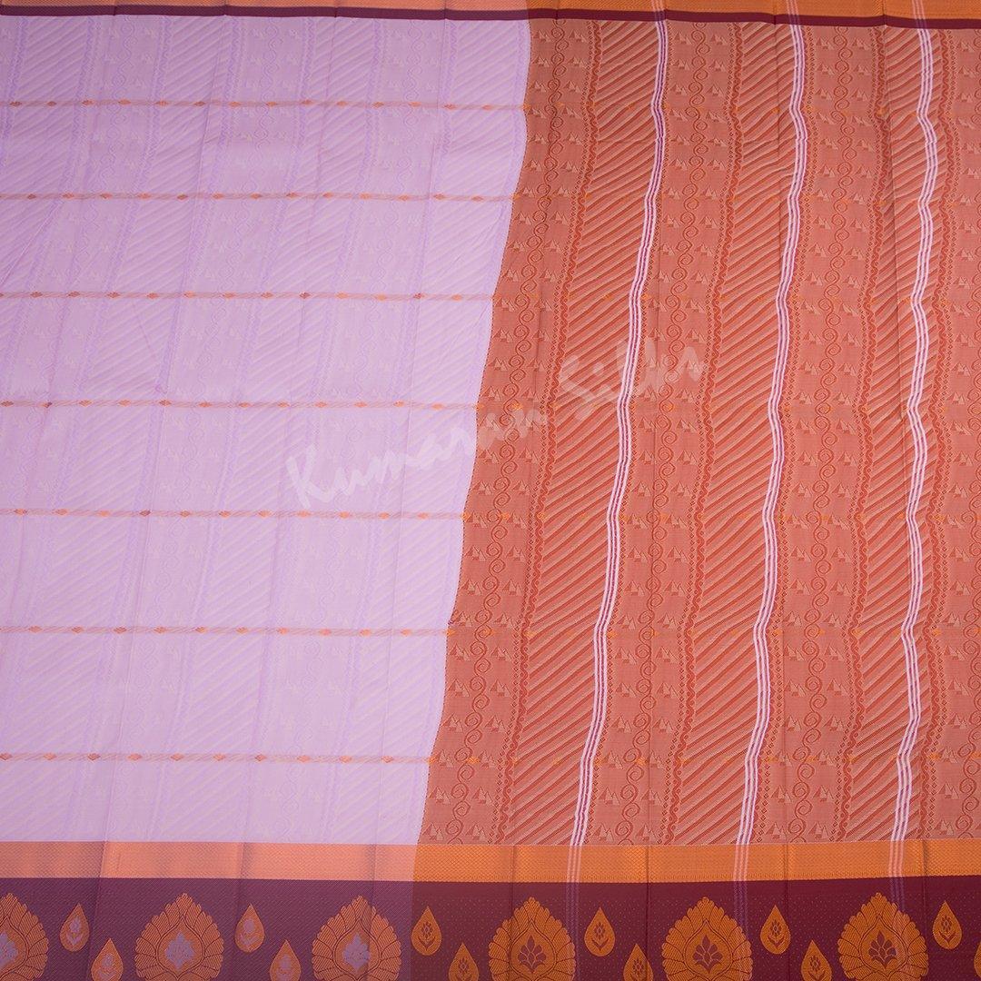 Art Silk Lavender Thread Embossed Saree - Kumaran Silks