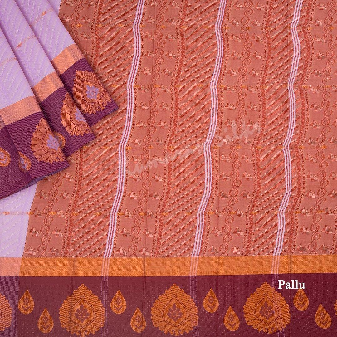 Art Silk Lavender Thread Embossed Saree - Kumaran Silks