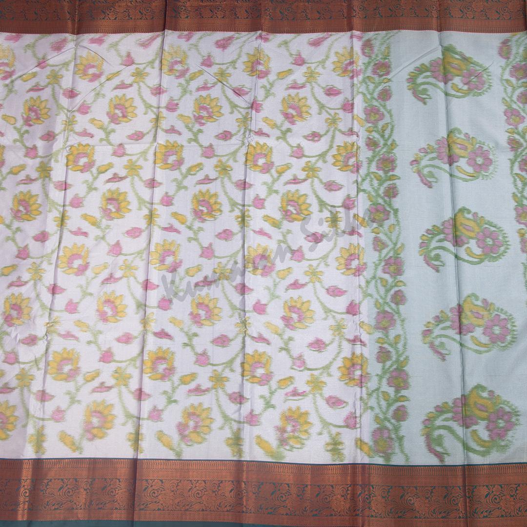 Semi Soft Silk Grey Printed Saree 02