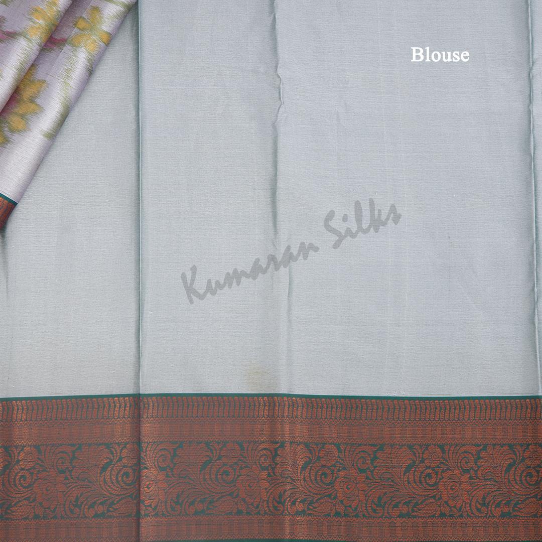 Semi Soft Silk Grey Printed Saree 02