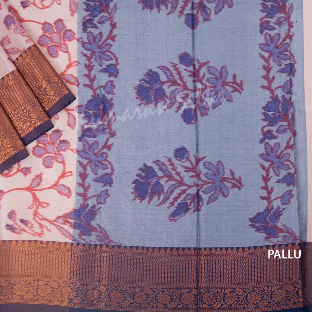 Semi Soft Silk Light Pink Printed Saree 02