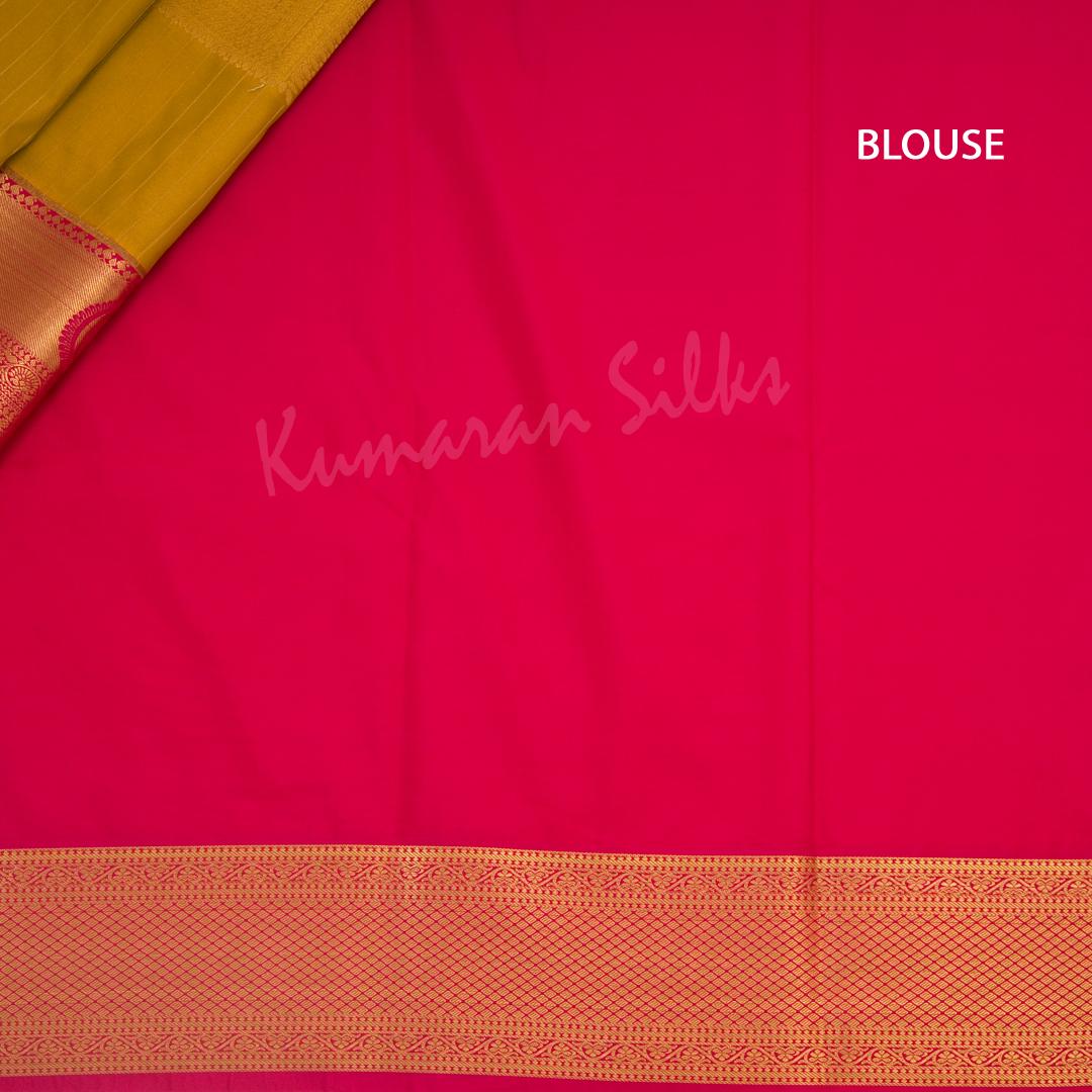 Semi Silk Mustard Zari Worked Saree