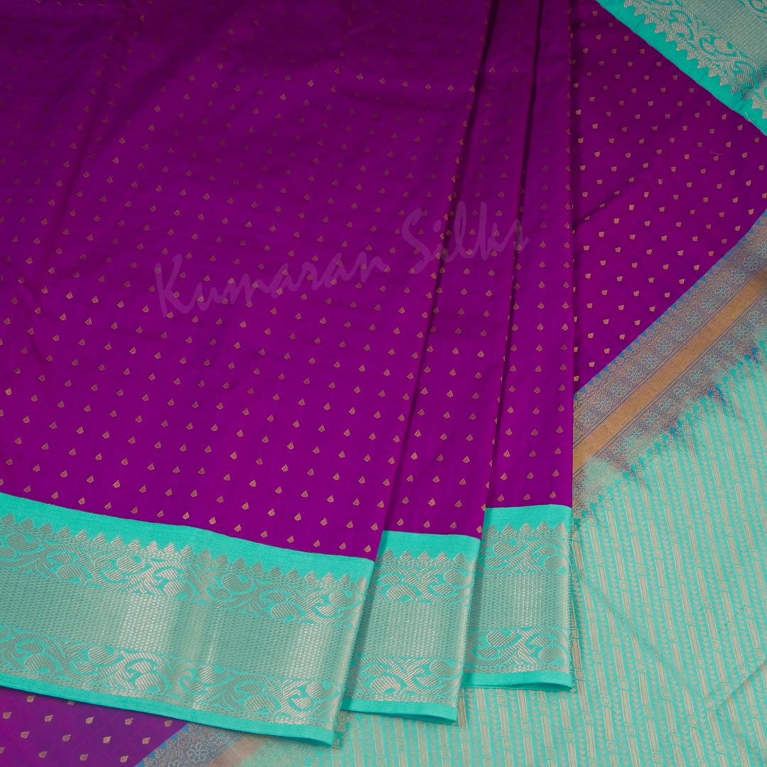 Semi Silk Purple Zari Worked Saree