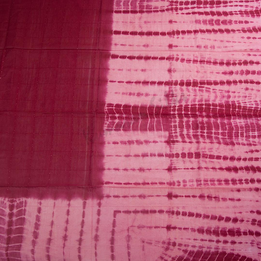 Semi Linen Maroon Checked Saree - Kumaran Silks