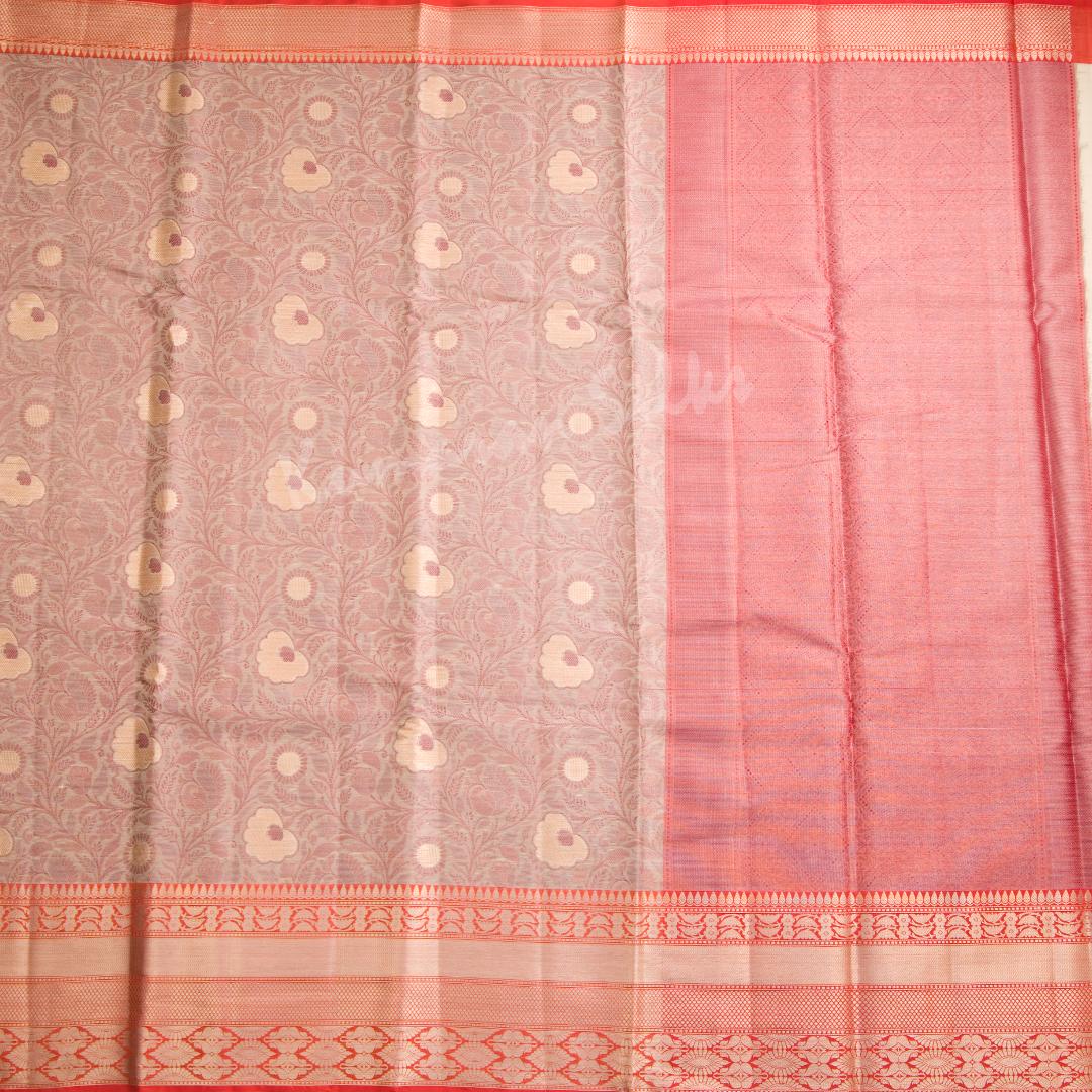 Ranvi Silk Light Brown Floral Saree