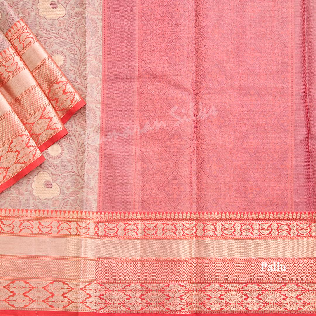 Ranvi Silk Light Brown Floral Saree