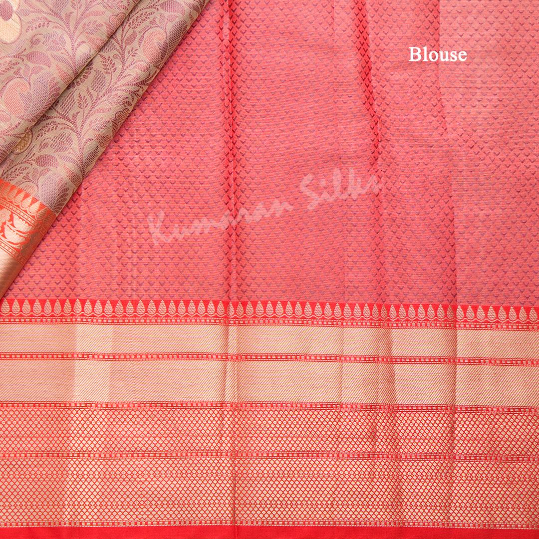 Ranvi Silk Light Brown Floral Saree