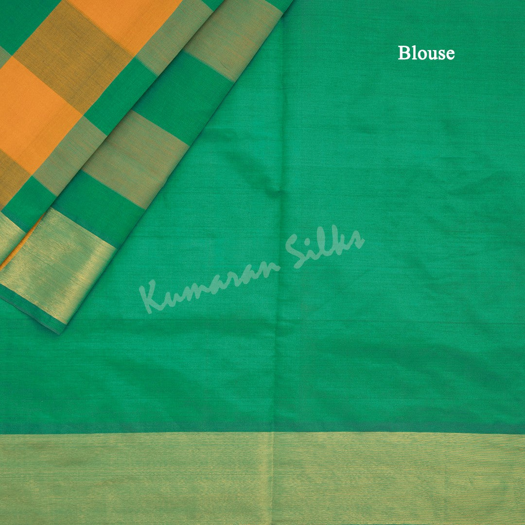 Semi Silk Cotton Multi Colour Checked Saree - Kumaran Silks