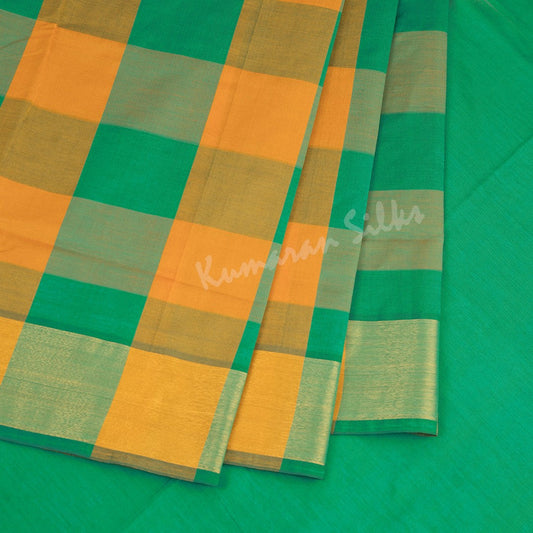 Semi Silk Cotton Multi Colour Checked Saree - Kumaran Silks