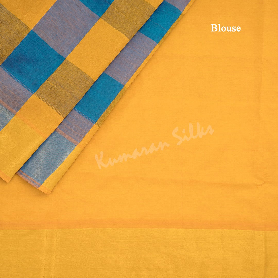 Semi Silk Cotton Multi Colour Checked Saree 02 - Kumaran Silks