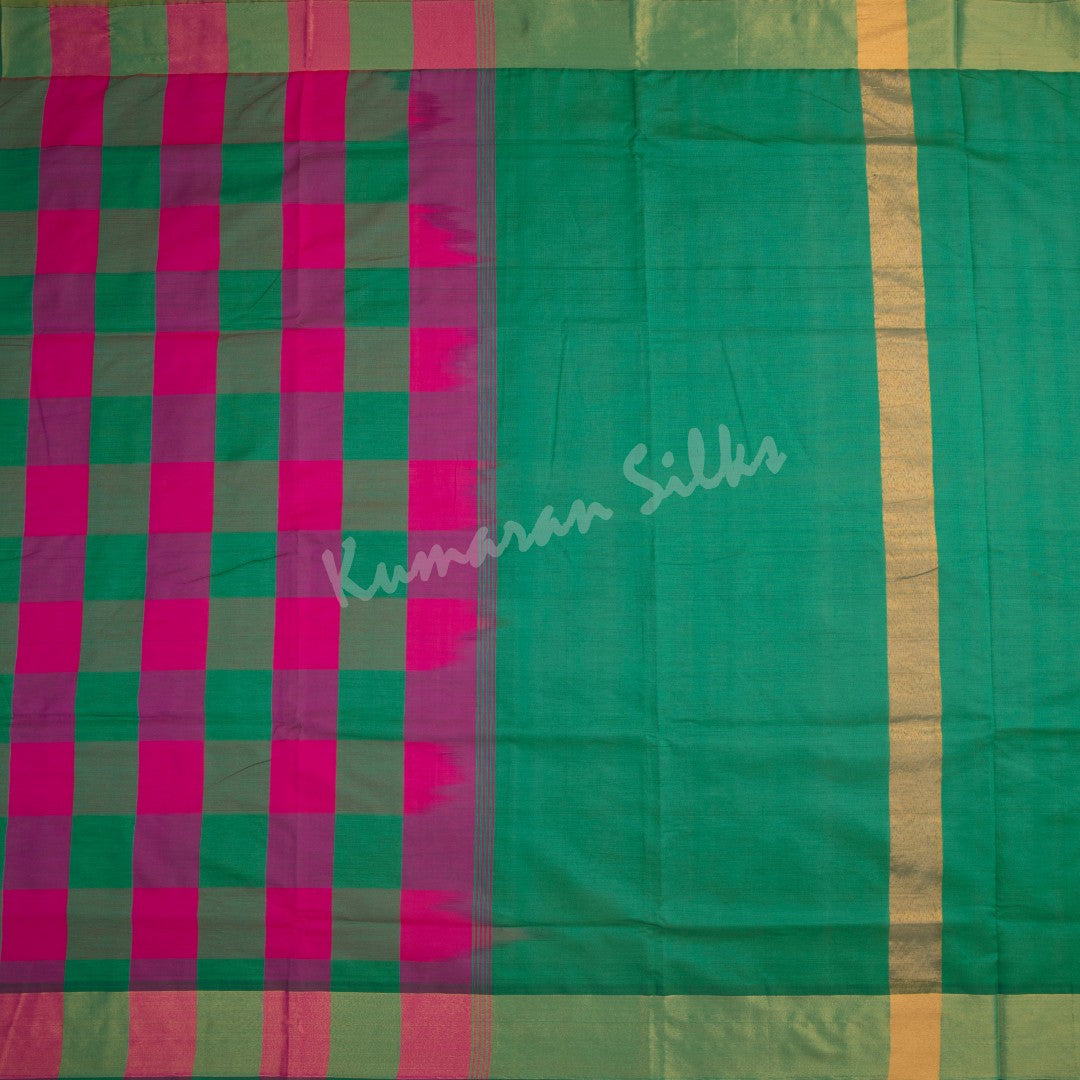 Semi Silk Cotton Multi Colour Checked Saree 03 - Kumaran Silks