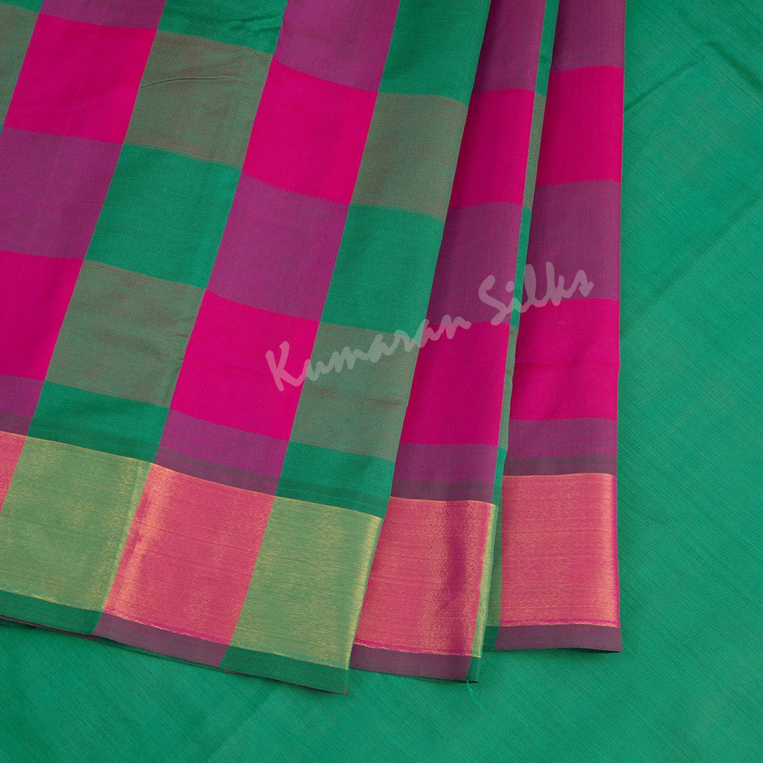 Semi Silk Cotton Multi Colour Checked Saree 03 - Kumaran Silks