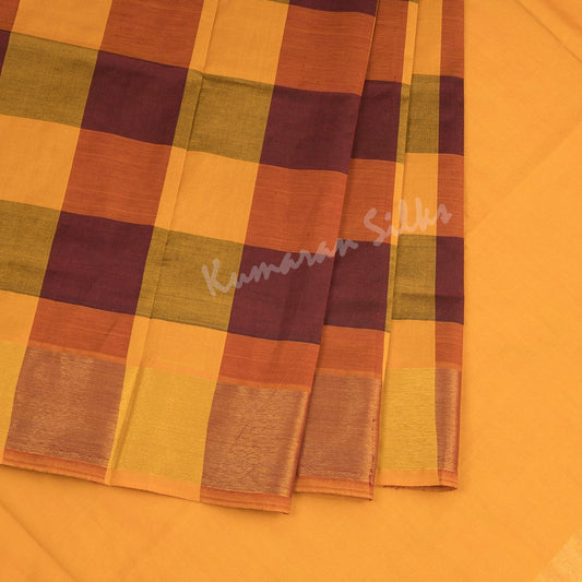 Semi Silk Cotton Multi Colour Checked Saree 05 - Kumaran Silks