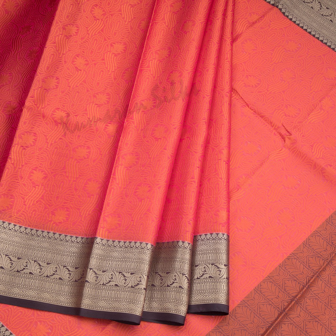 Ranvi Silk Reddish Pink Saree