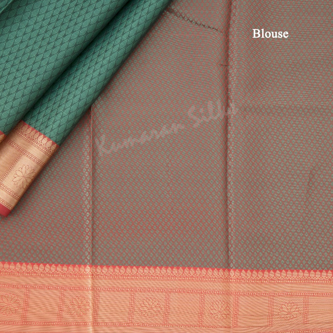 Ranvi Silk Dark Green Saree