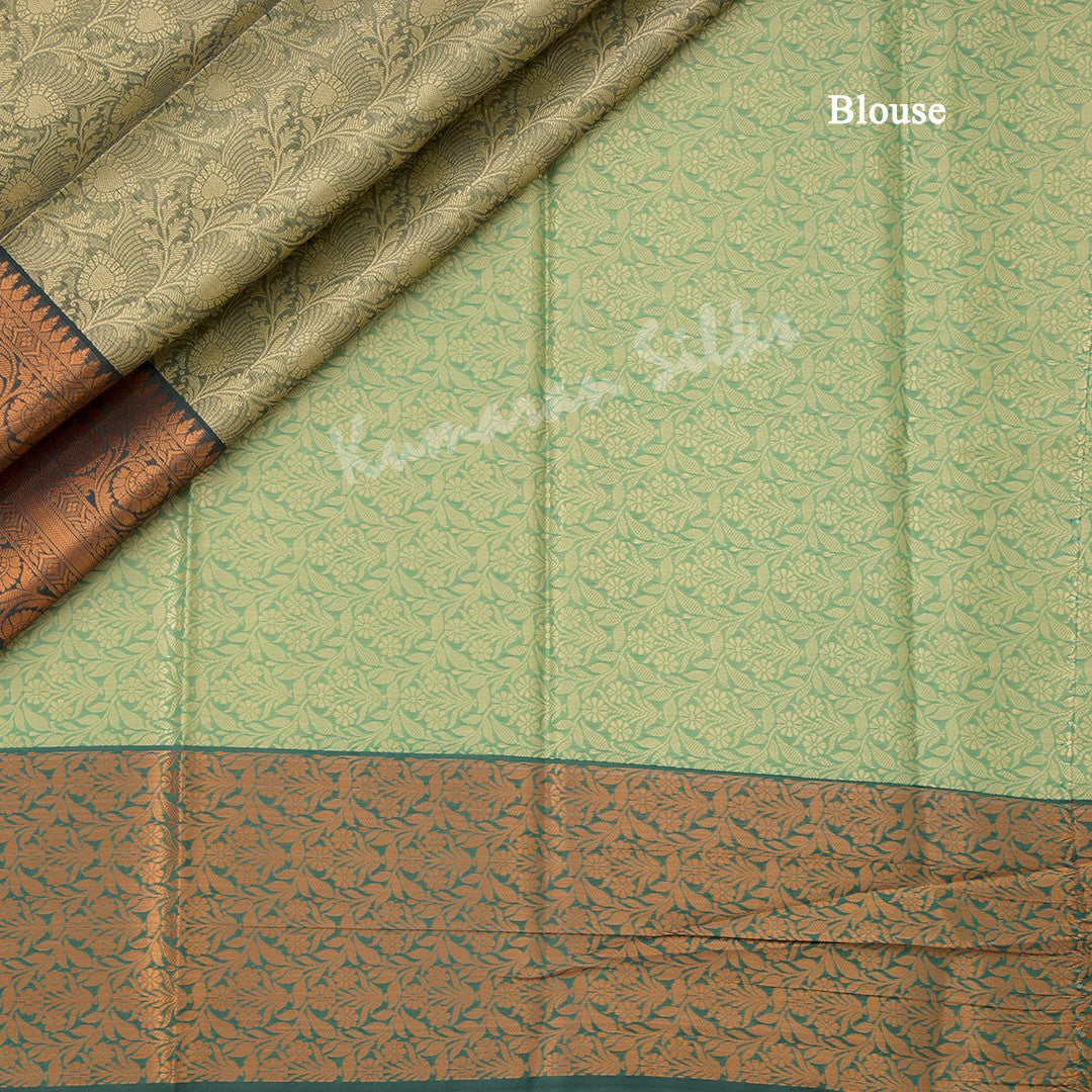 Ranvi Silk Olive Green Saree 02