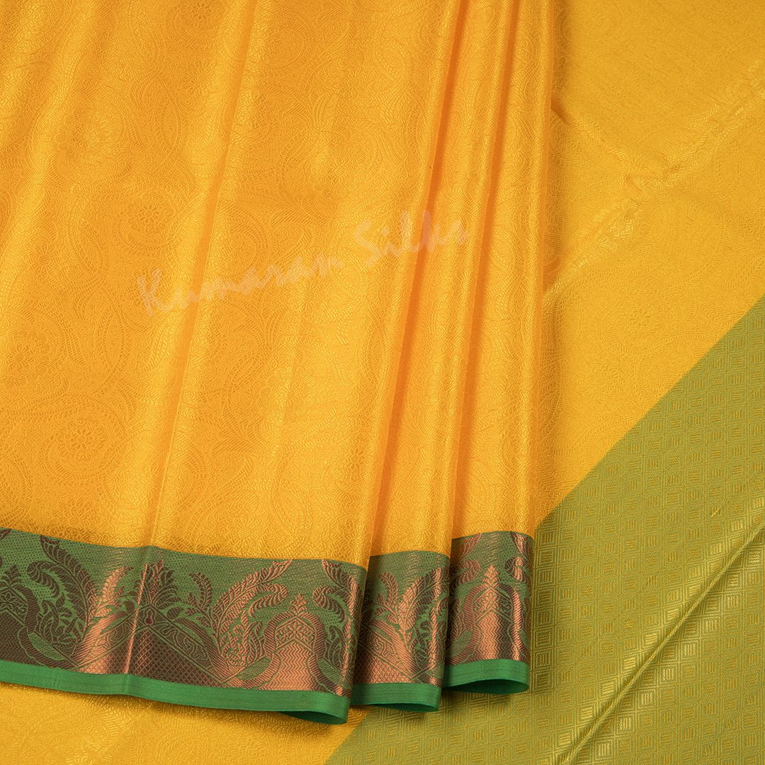 Ranvi Silk Mango Yellow Saree 10