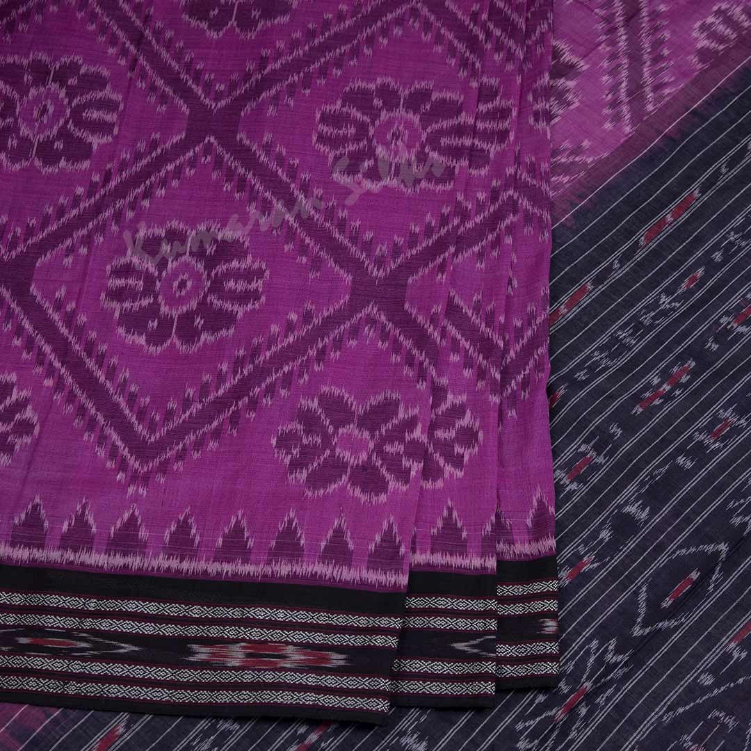 Pochampally Cotton Purple Printed Saree