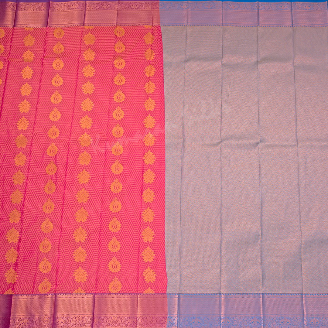 Art Silk Shot Colour Saree With Embossed Design And Zari Buttas