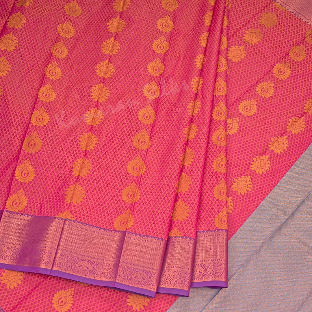 Art Silk Shot Colour Saree With Embossed Design And Zari Buttas