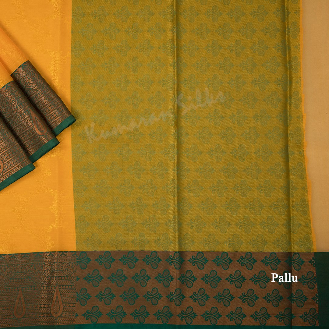 Ranvi Silk Mango Yellow Saree 11