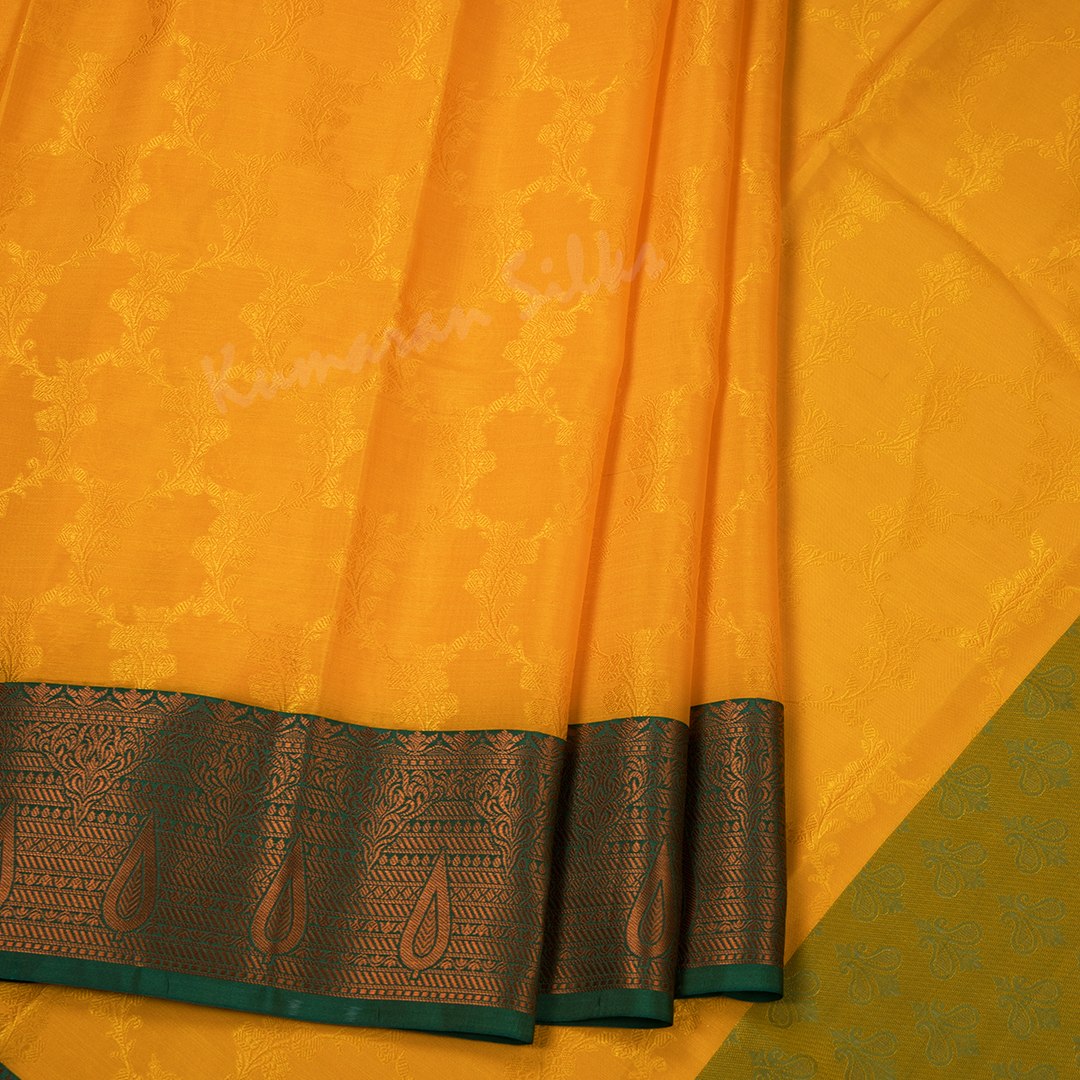 Ranvi Silk Mango Yellow Saree 11