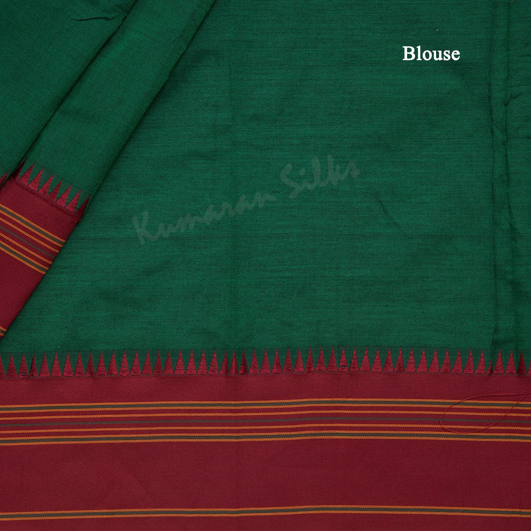 Dharwad Cotton Green Plain Saree