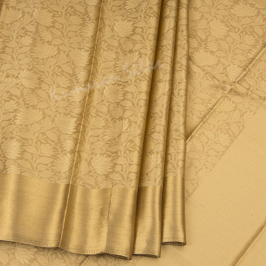 Gold Kota Saree With Floral Design