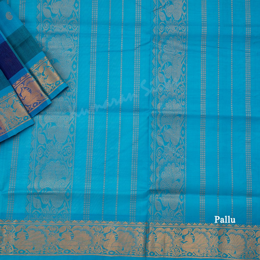 Amirthavarshni Silk Cotton Multi Colour Checked Saree