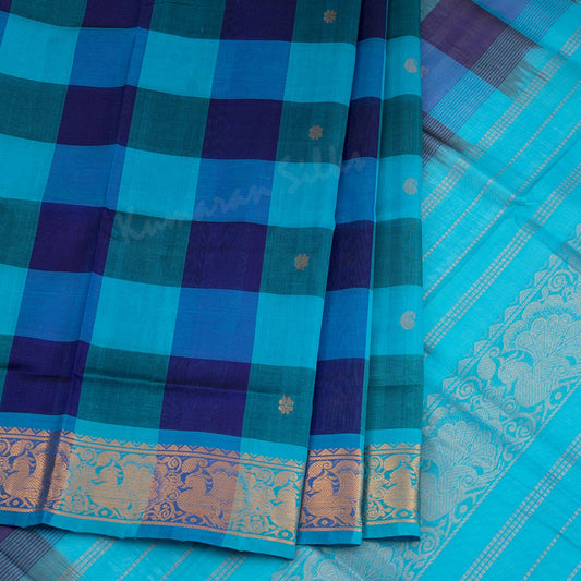 Amirthavarshni Silk Cotton Multi Colour Checked Saree