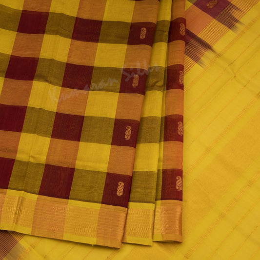 Amirthavarshni Silk Cotton Multi Colour Checked Saree 04