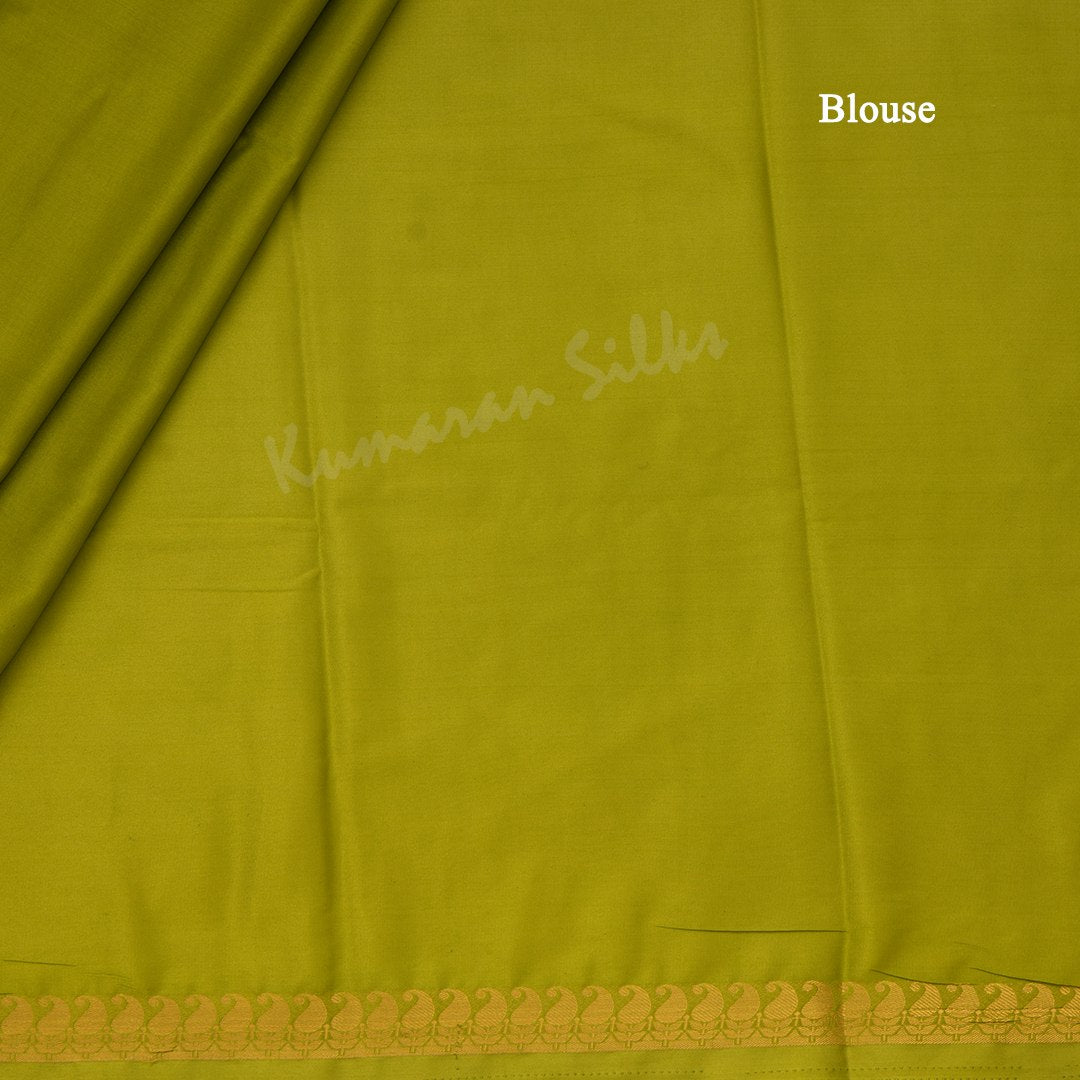 Semi Mysore Silk Lime Green Plain Saree