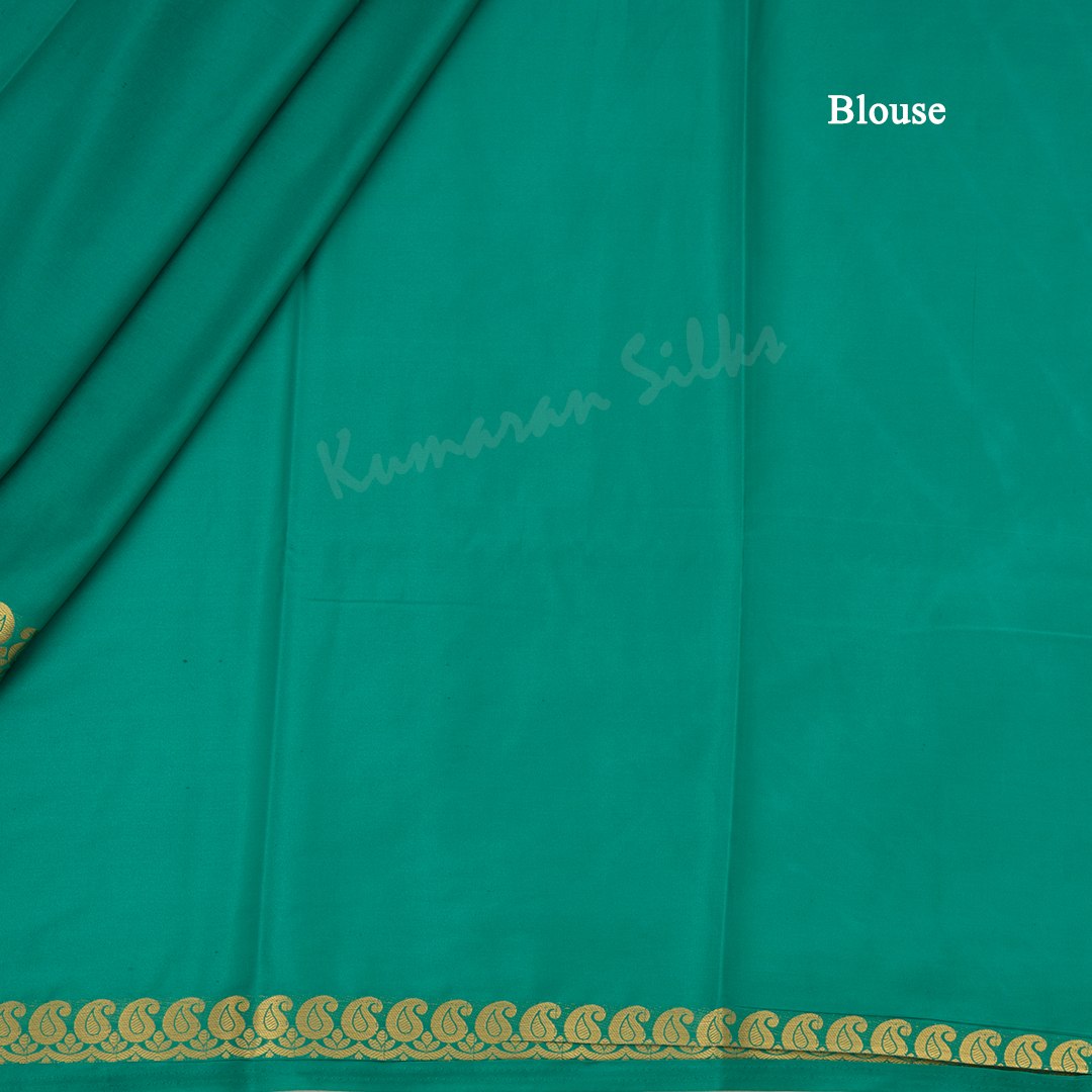 Semi Mysore Silk Jade Green Plain Saree