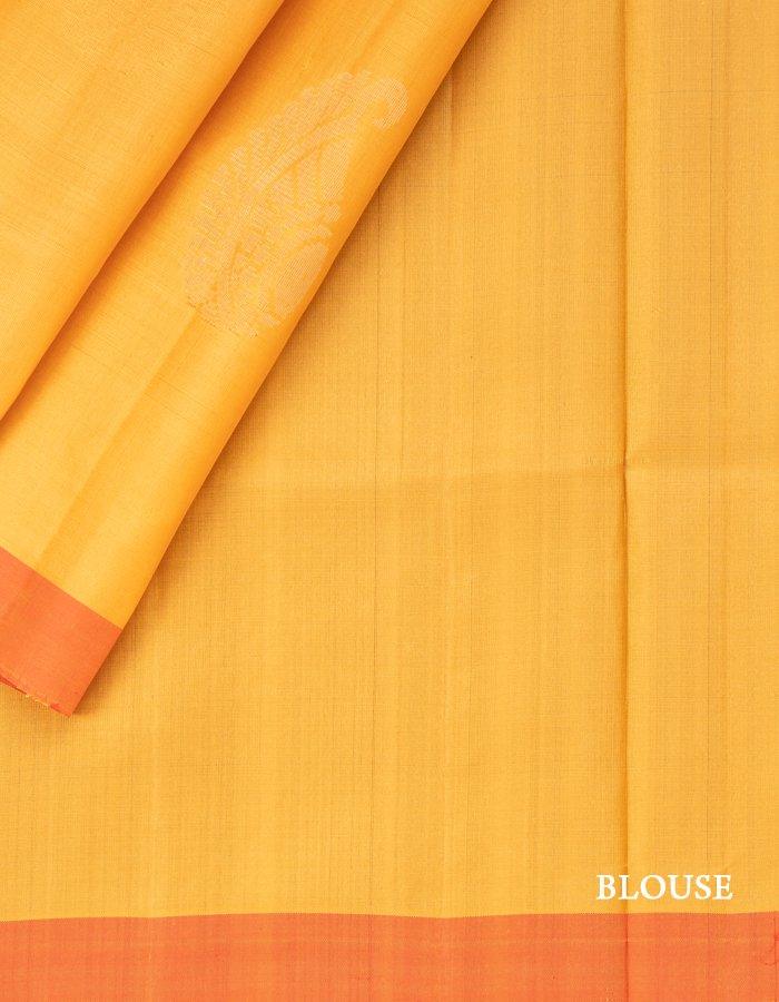 Beige Soft Silk Saree With Gold And Silver Stylish Mango Zari Buttis - Kumaran Silks