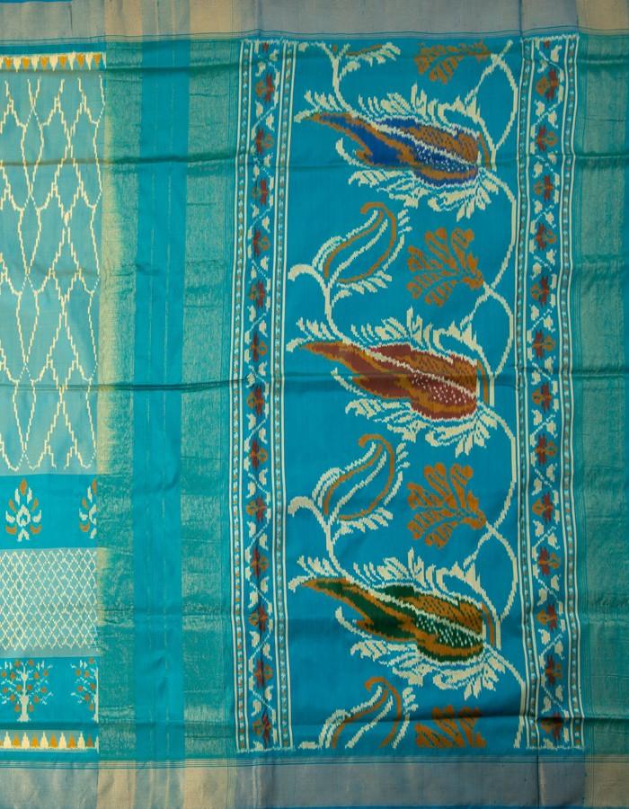 Blue Ikkat Saree - Kumaran Silks