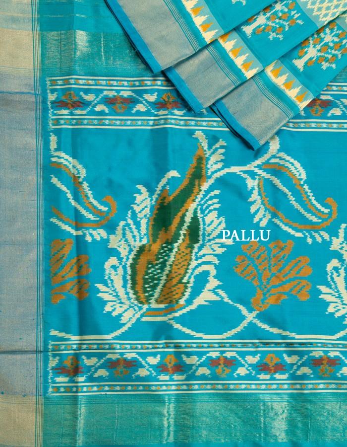 Blue Ikkat Saree - Kumaran Silks