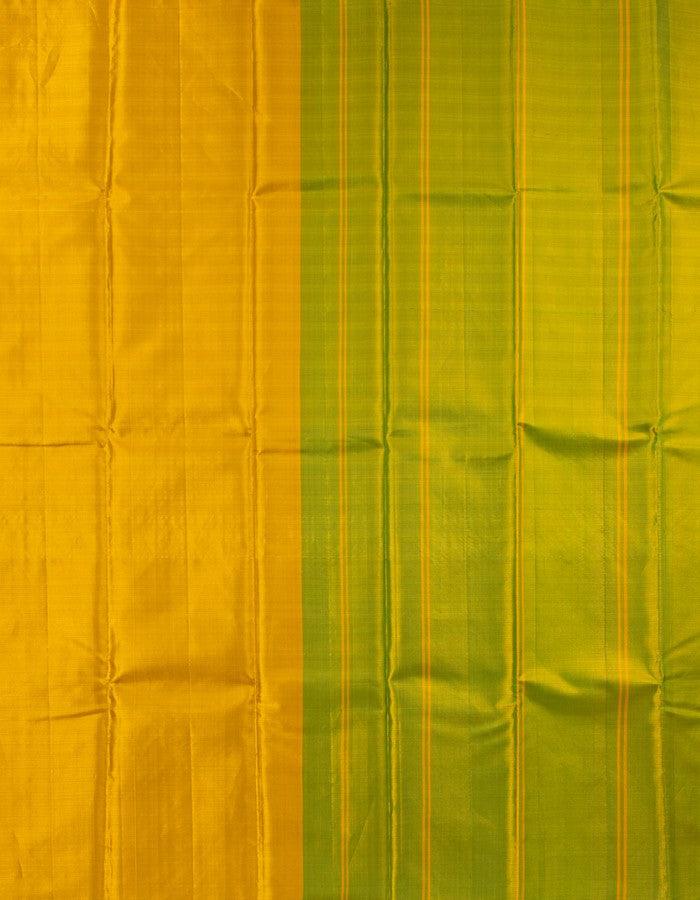 Golden Tissue Silk Saree With Contrast Pallu - Kumaran Silks