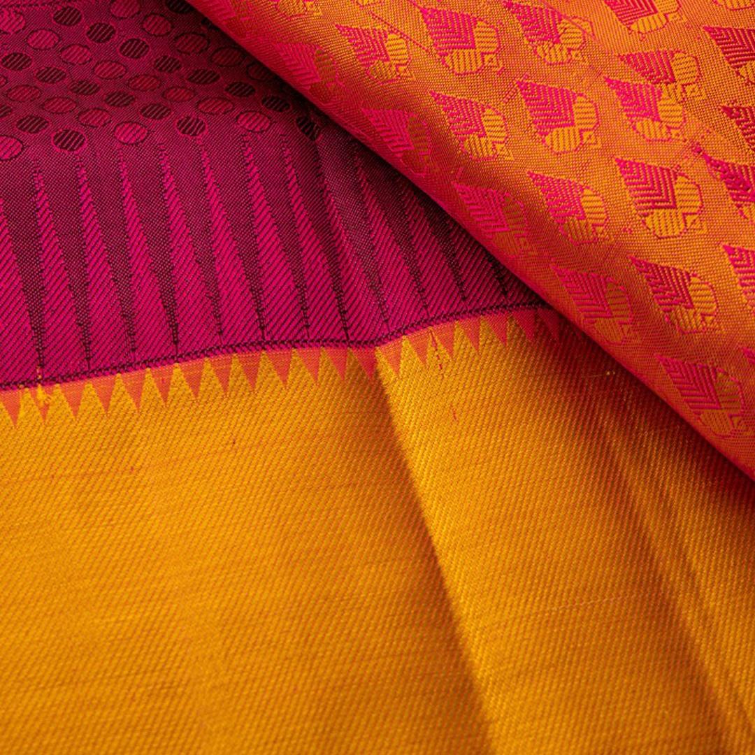 Magenta Mustard Pavada - Kumaran Silks