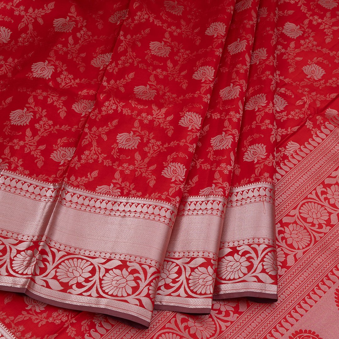 women's Kanchipuram soft silk saree in Red dvz0002590 - Dvanza.com